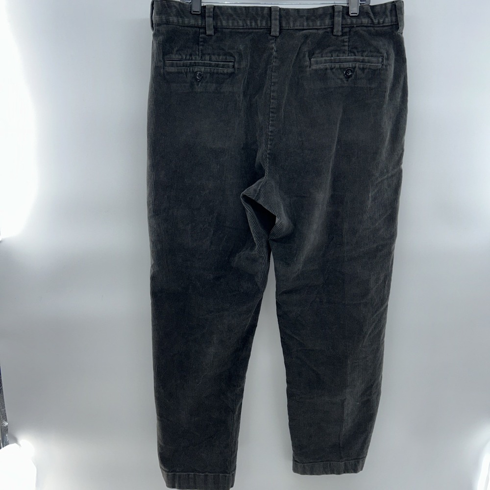 LL Bean Pants Mens‎ 37W 29L Dark Gray Corduroy Comfort Waist Straight Leg Preppy